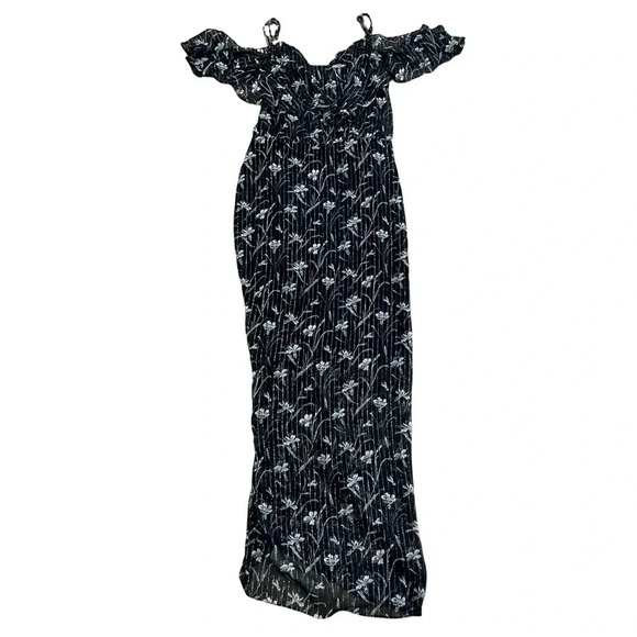 Veronica Beard Black and White Floral Maxi Dress - Picture 7 of 11